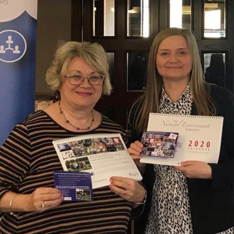 Jane Doyle, NWedR and Melanie Hawkett NWBL holding calendars