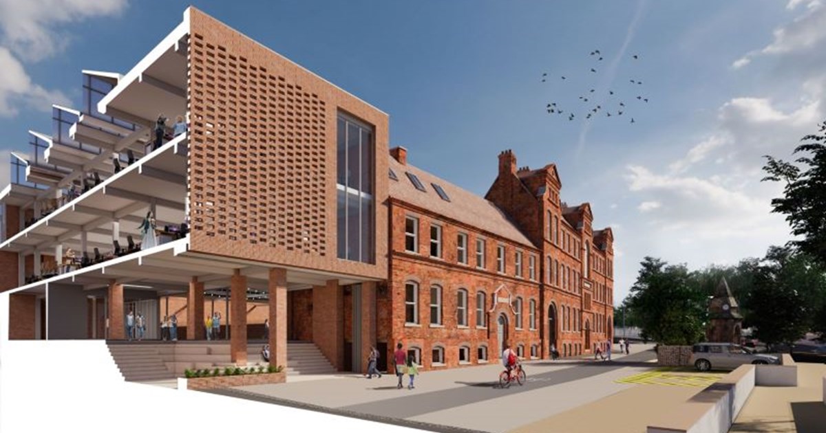 Artists impression - a cross section of what the front of the Former Magistrates Court in Kidderminster could look like in the future.